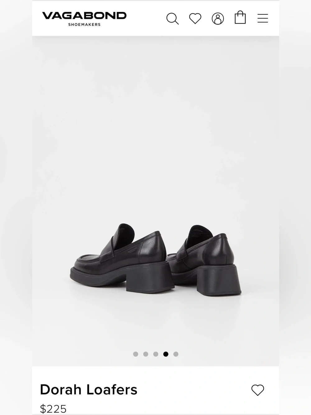 Vagabond Dorah Heeled Loafers – Black Leather Size EU38/US 7.5 - Picture 3 of 6